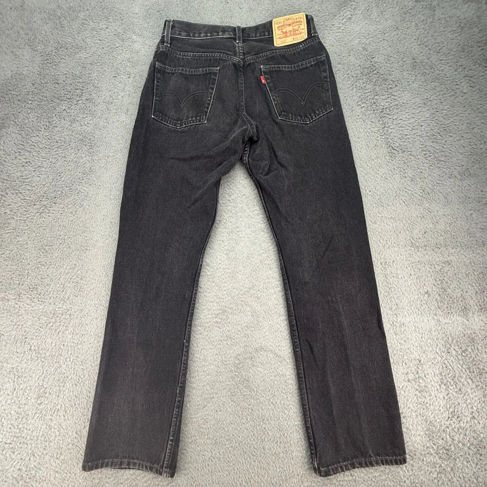 Levis 505 Jeans Mens 30x32 Black Regular Fit Straight Leg Cotton Denim Y2K